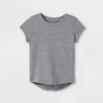 Toddler Girls Solid Knit Short Sleeve T-shirt