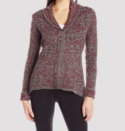 Colorful Suit Neck Jackyard Sweater
