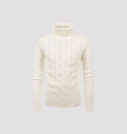 White Cloth Branded Sweater